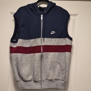 Nike Navy and Gray Sleeveless Vest